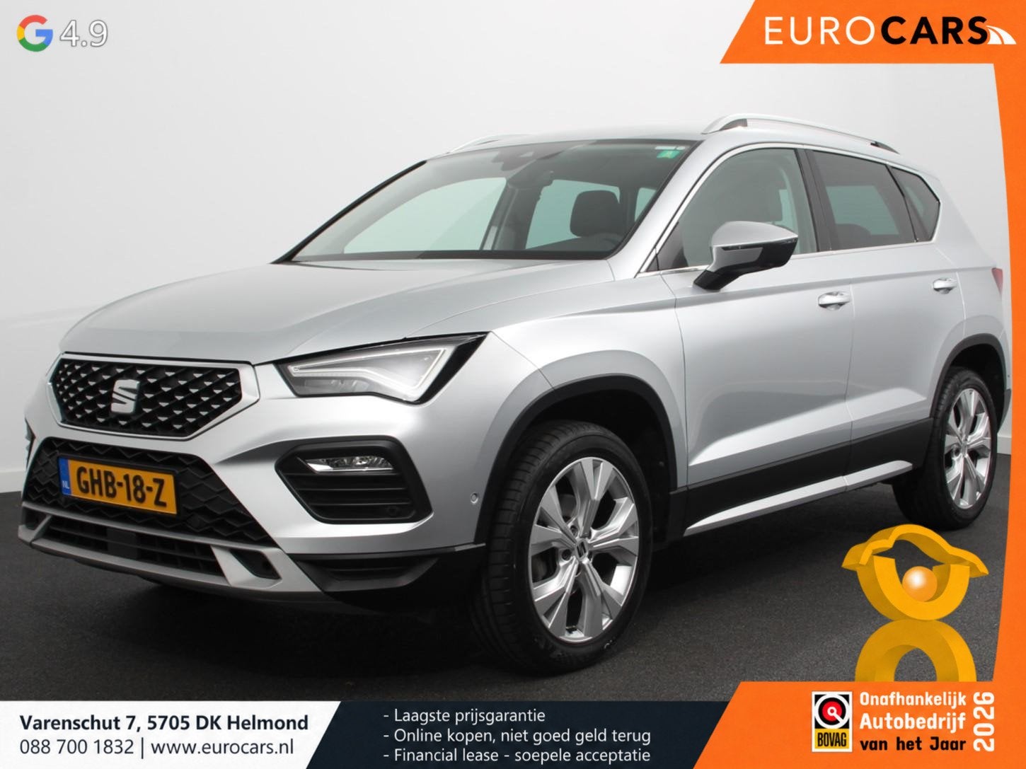 SEAT Ateca 1.5 TSI 150pk Automaat Xperience Navigatie Apple, Auto's, Euro 6, 4 cilinders, Ateca, Bedrijf