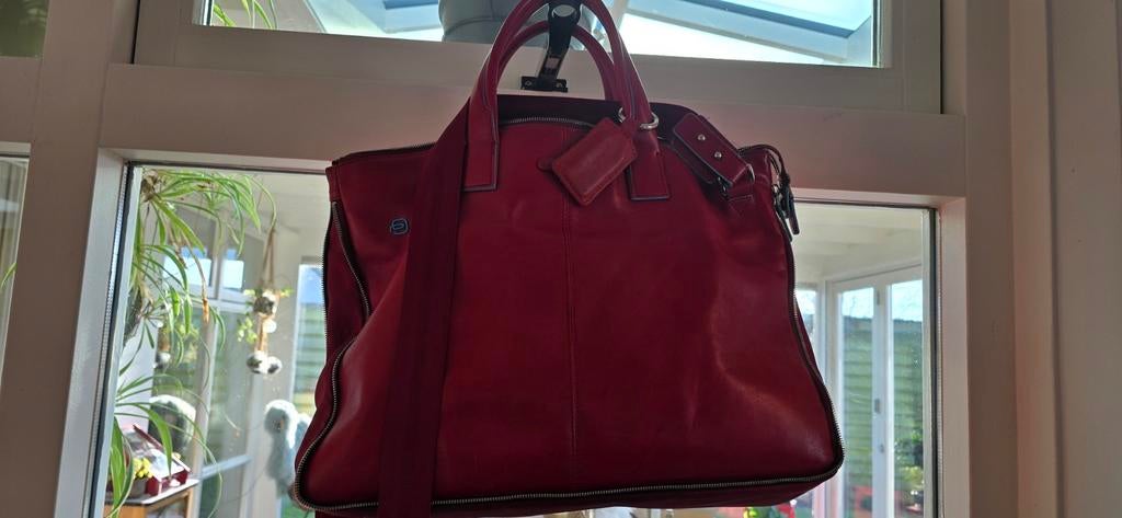 Piquadro Blue Square laptopshopper 16 inch - Rosso, Ophalen of Verzenden