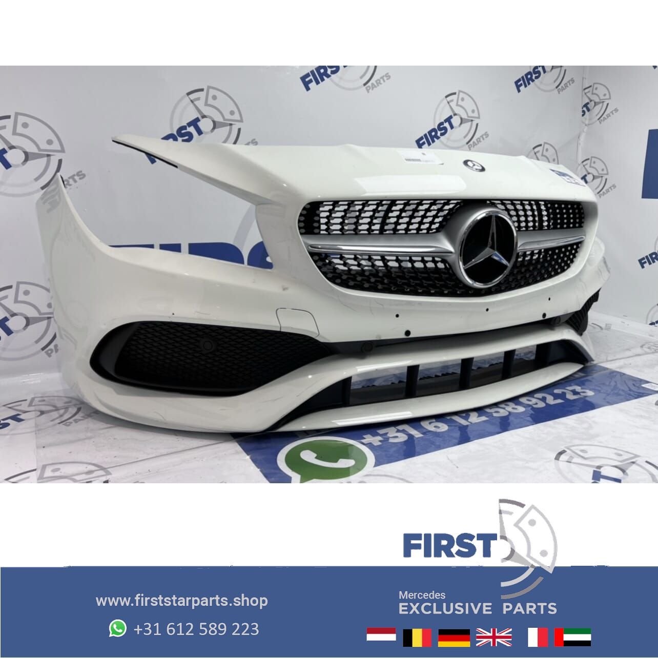 W117 CLA Facelift AMG Voorbumper compleet diamand gril Origi, Auto-onderdelen, Gebruikt, -, Voor, Ophalen of Verzenden