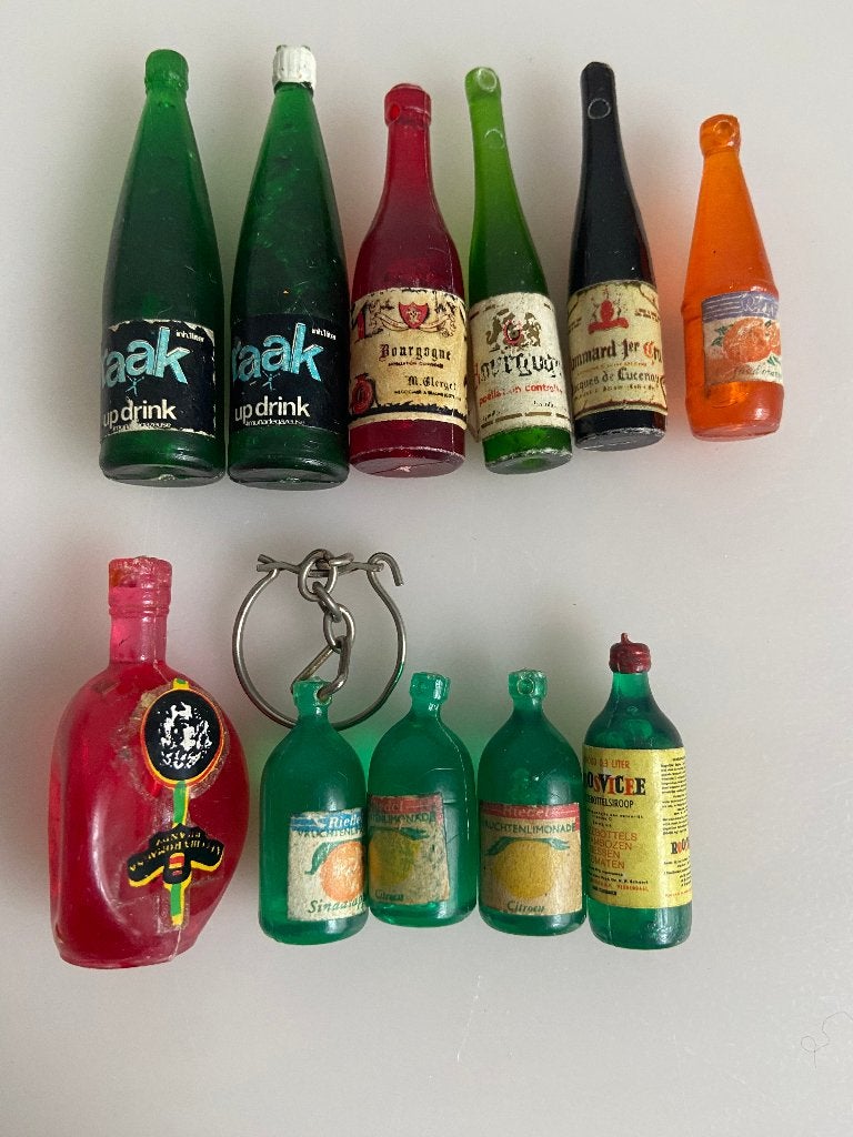 Vintage Miniatuur Flesjes Fles Drank Raak Riedel Roosvicee, Ophalen of Verzenden, Gebruikt