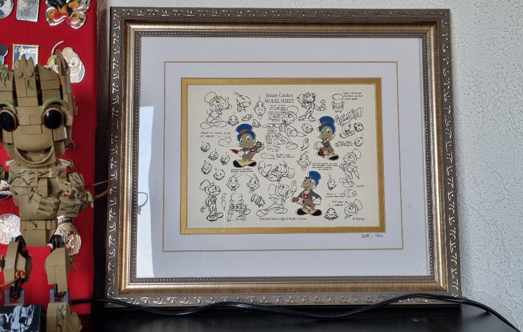 Disney modelsheet Jiminy, Verzamelen, Ophalen, Overige figuren, Zo goed als nieuw, Overige typen
