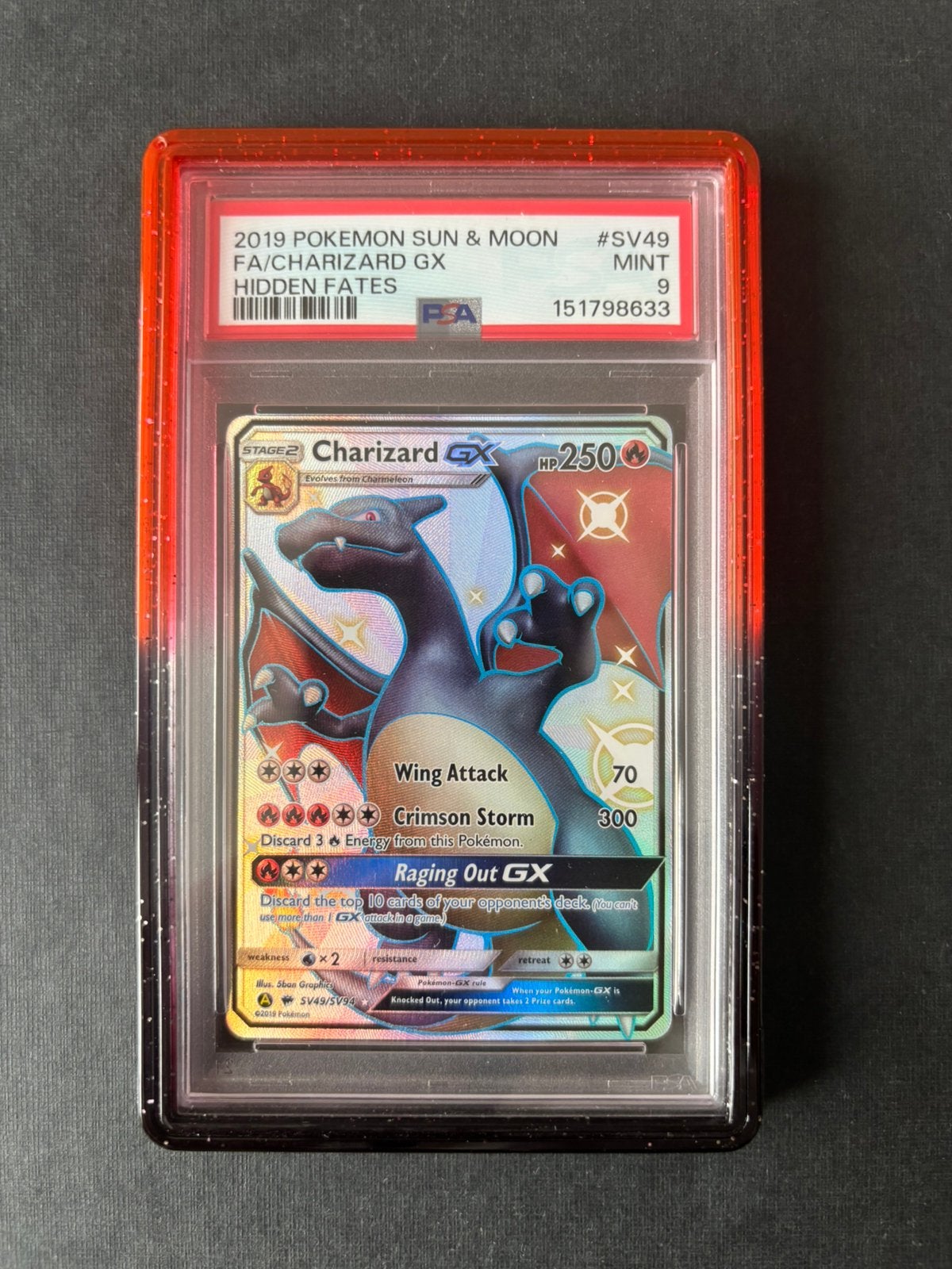 Charizard Sun & Moon PSA o, Ophalen of Verzenden, Zo goed als nieuw