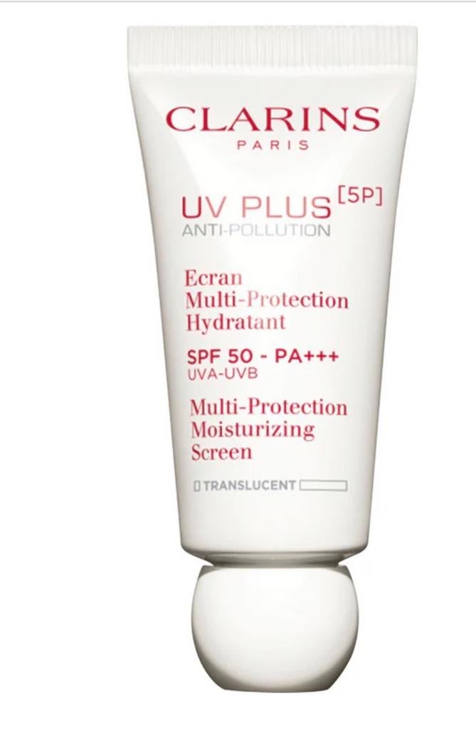 Clarins UV Plus SPF50 Multi-Protection Hydraterende Zonnebra, Ophalen of Verzenden, Zo goed als nieuw, Gehele gezicht, Verzorging