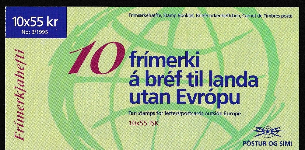 nr.101 - CEPT boekje IJsland 1995, Ophalen of Verzenden, Overige landen, Postfris