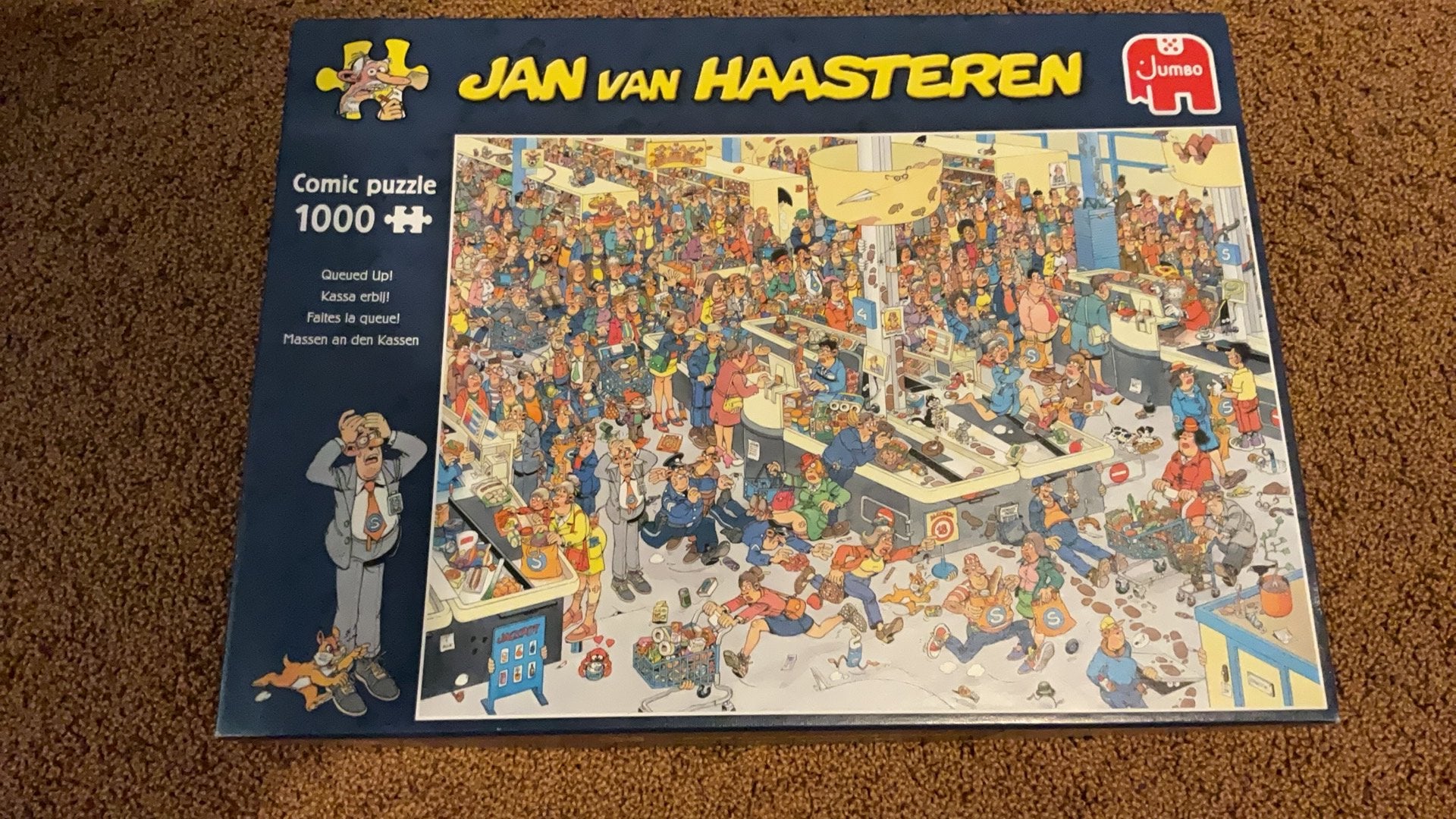 Jan van Haasteren puzzel, ‘kassa erbij’ 1000 stukjes., Ophalen, 500 t/m 1500 stukjes, Zo goed als nieuw