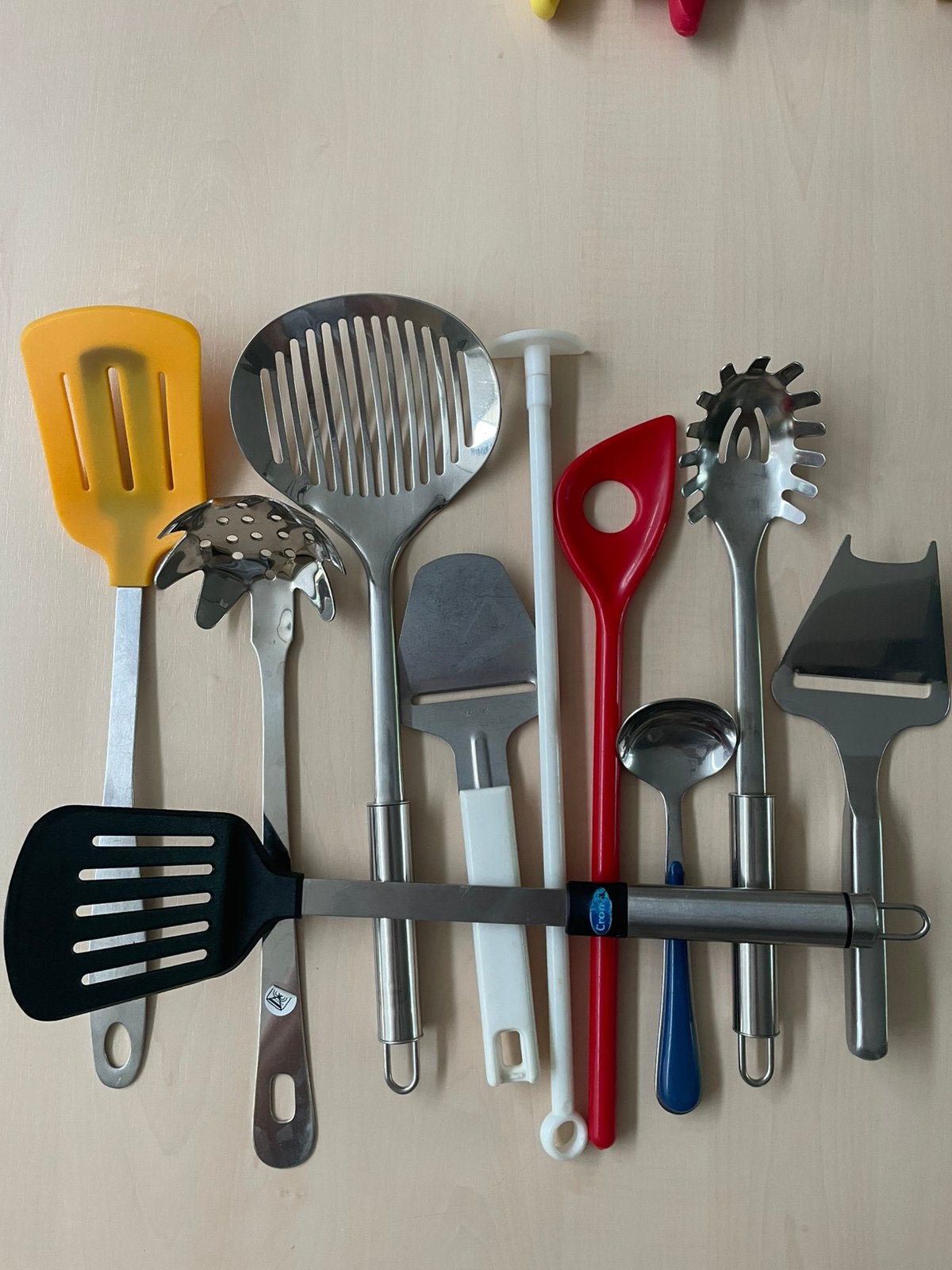 Diverse Keukenhulpjes en Messen Set, Huis en Inrichting, Keuken | Keukenbenodigdheden, Ophalen, Metaal, Meerkleurig, Overige merken