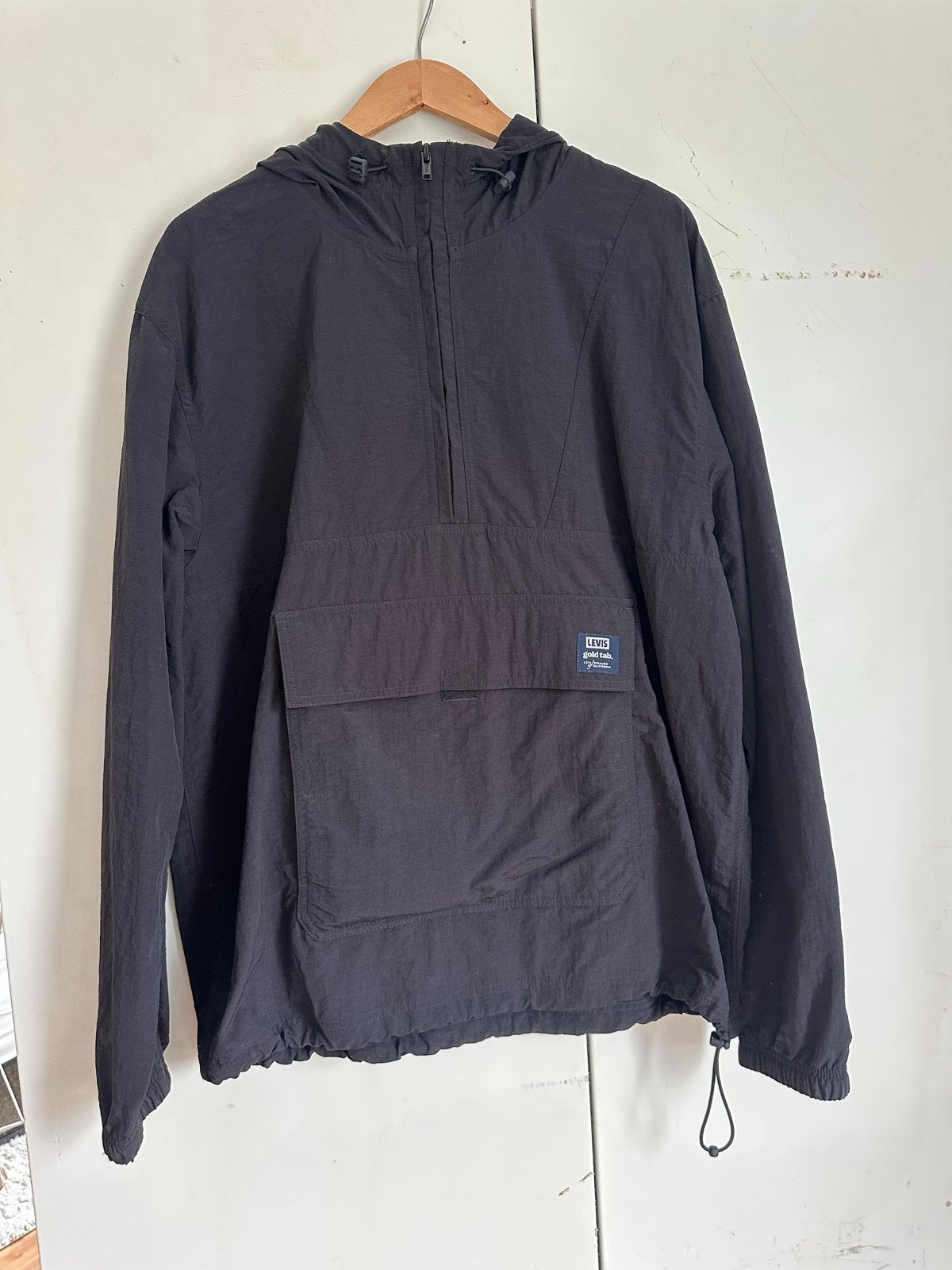 Levi's Gold Tab Anorak Jas Zwart Maat S, Ophalen of Verzenden, Zo goed als nieuw, Maat 46 (S) of kleiner, Zwart