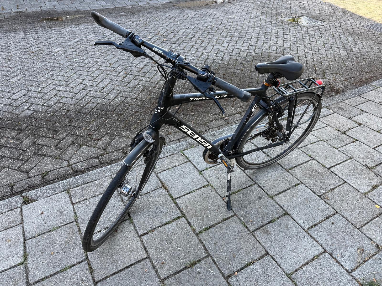 Sensr mannenfiets 28 inch 7 versnelling handrem, Ophalen, Zo goed als nieuw, 26 inch of meer, Handrem