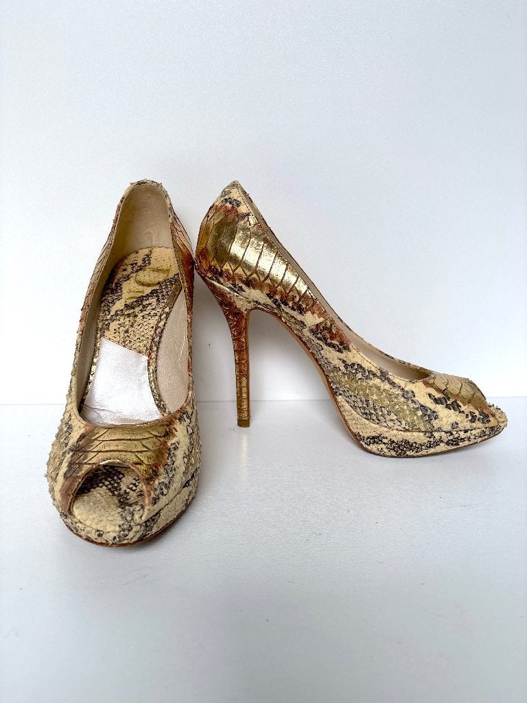 DIOR Goud snake hakken pumps  Maat 38, Pumps, Overige kleuren, Ophalen of Verzenden, Zo goed als nieuw