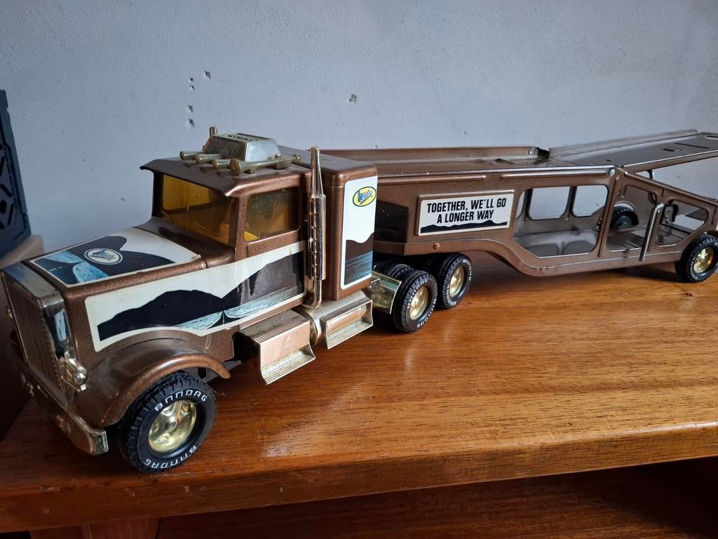 Vintage Nylint Bandag Autotransporter - Geperst Staal, Ophalen, Gebruikt