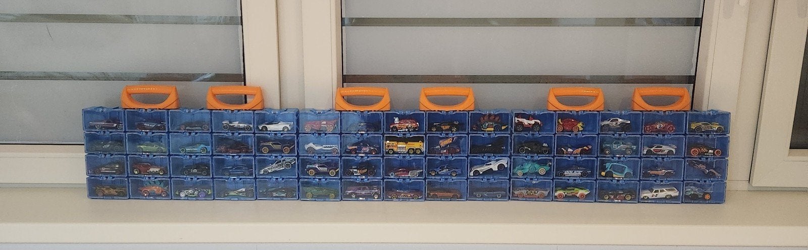 60 x hotwheels auto's met opbergkoffer, Ophalen of Verzenden, Gebruikt