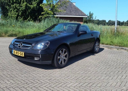 Mercedes-Benz SLK  Slk230  kompressor zwart, Auto's, Mercedes-Benz, Automaat, Achterwielaandrijving, 4 cilinders, Cabriolet