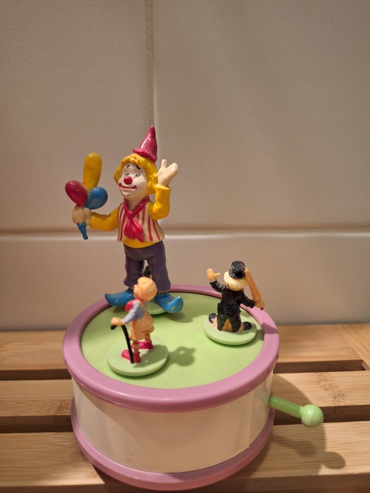 Frans Muziekdoosje met Draaiende Circusfiguren, Verzamelen, Ophalen of Verzenden, Gebruikt
