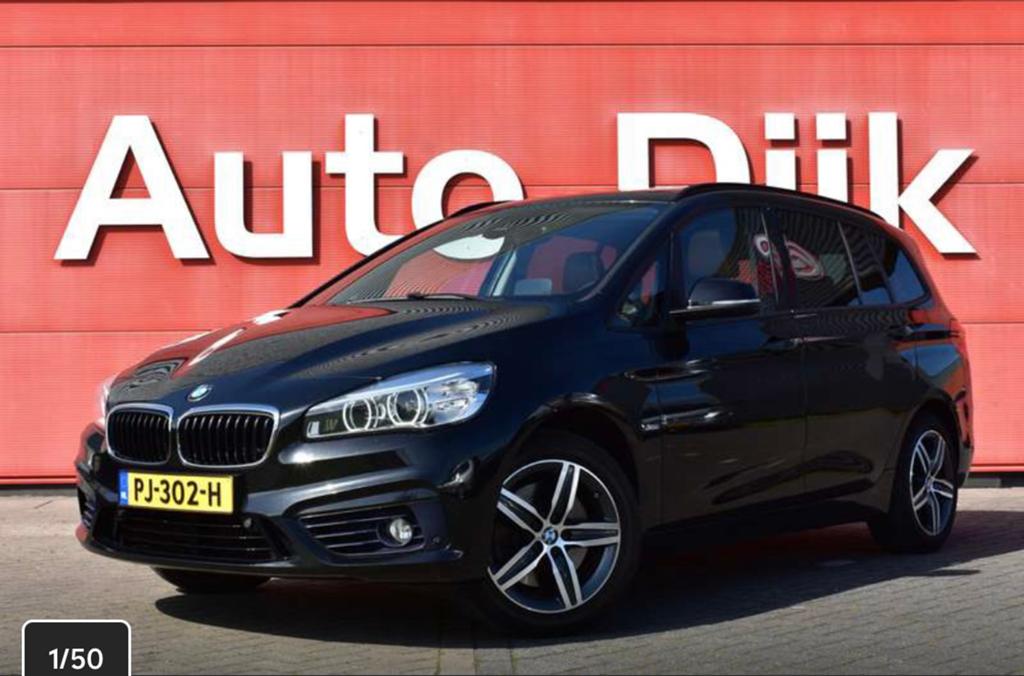 BMW 2-Serie Gran Tourer 2.0 220D AUT 2017 Zwart PANO, Auto's, BMW, Automaat, Achterwielaandrijving, 1995 cc, 2-Serie Gran Tourer