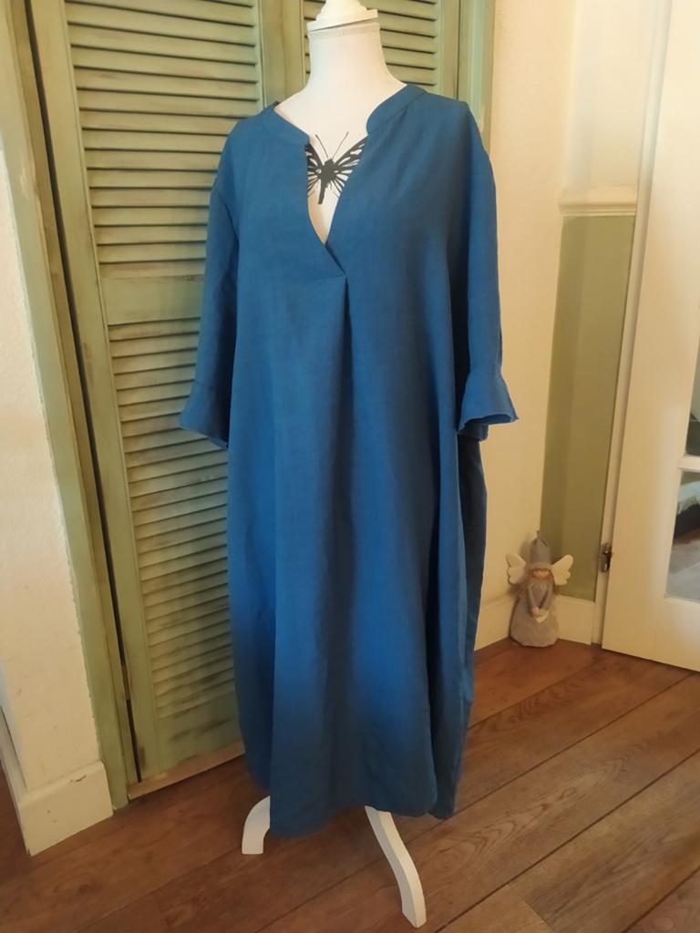 Blauwe tuniek grote maat, Kleding | Dames, Grote Maten, Ophalen of Verzenden, Zo goed als nieuw, Blauw, Blouse of Tuniek