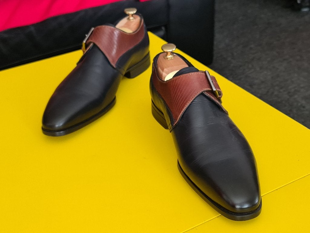 GREVE Gesp schoenen met zwart bruin kleur maat 43, Verzenden, Zwart, Nieuw, Gespschoenen