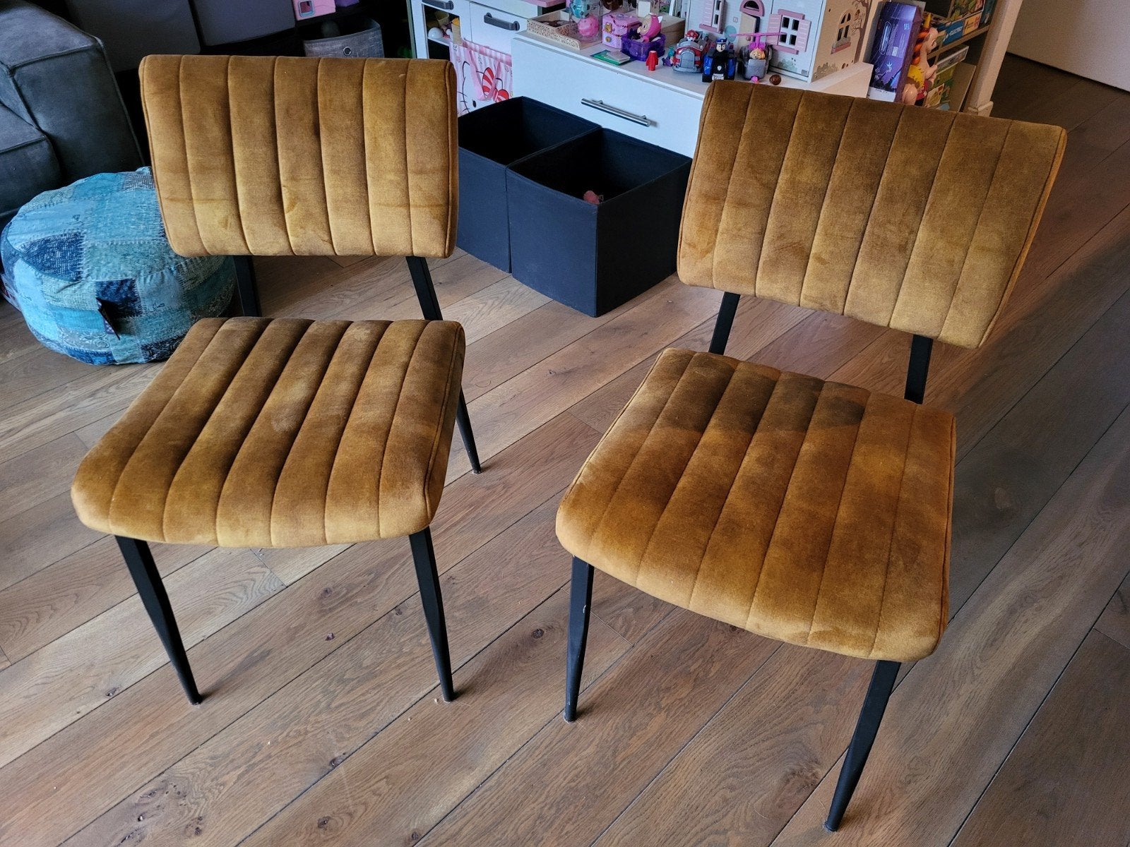 eetkamerstoelen (set van 2), Huis en Inrichting, Ophalen, Overige kleuren, Stof
