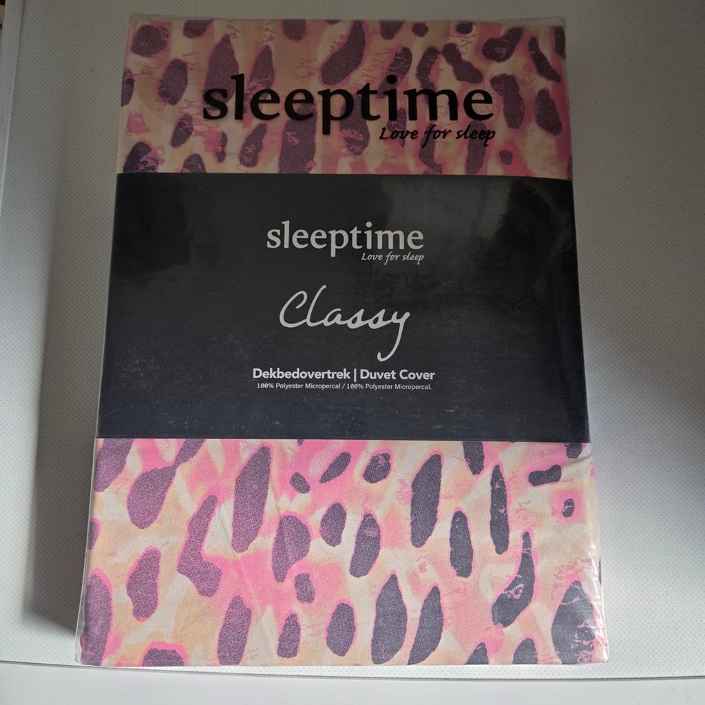 Sleeptime Classy Aida Dekbedovertrek Roze Panterprint, Eenpersoons, Dekbedovertrek, Nieuw, Ophalen of Verzenden