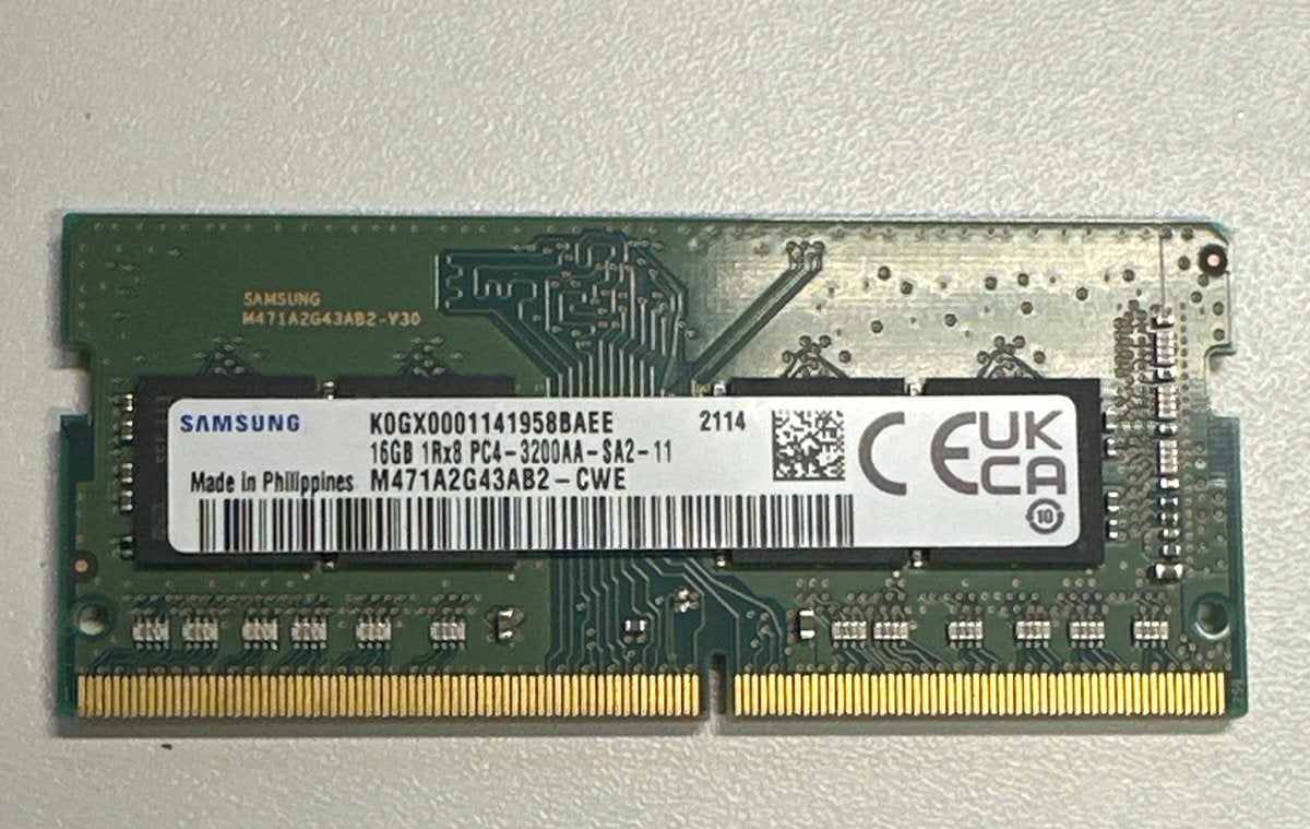 Samsung 16GB DDR4 RAM PC4-3200AA Laptop Geheugen, DDR4, Ophalen of Verzenden, Zo goed als nieuw, Laptop