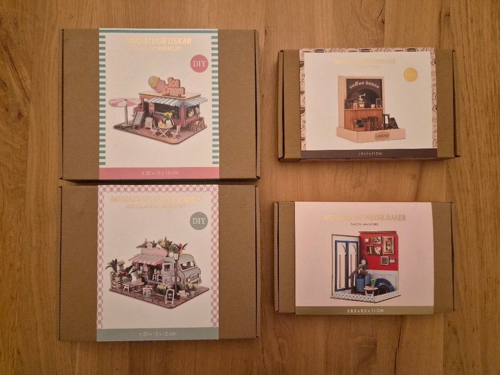 Nieuw DIY miniatuur ijskar bloemenbus, koffiehuis, huiskamer, Hobby en Vrije tijd, Knutselen, Ophalen of Verzenden, Nieuw, Knutselwerk