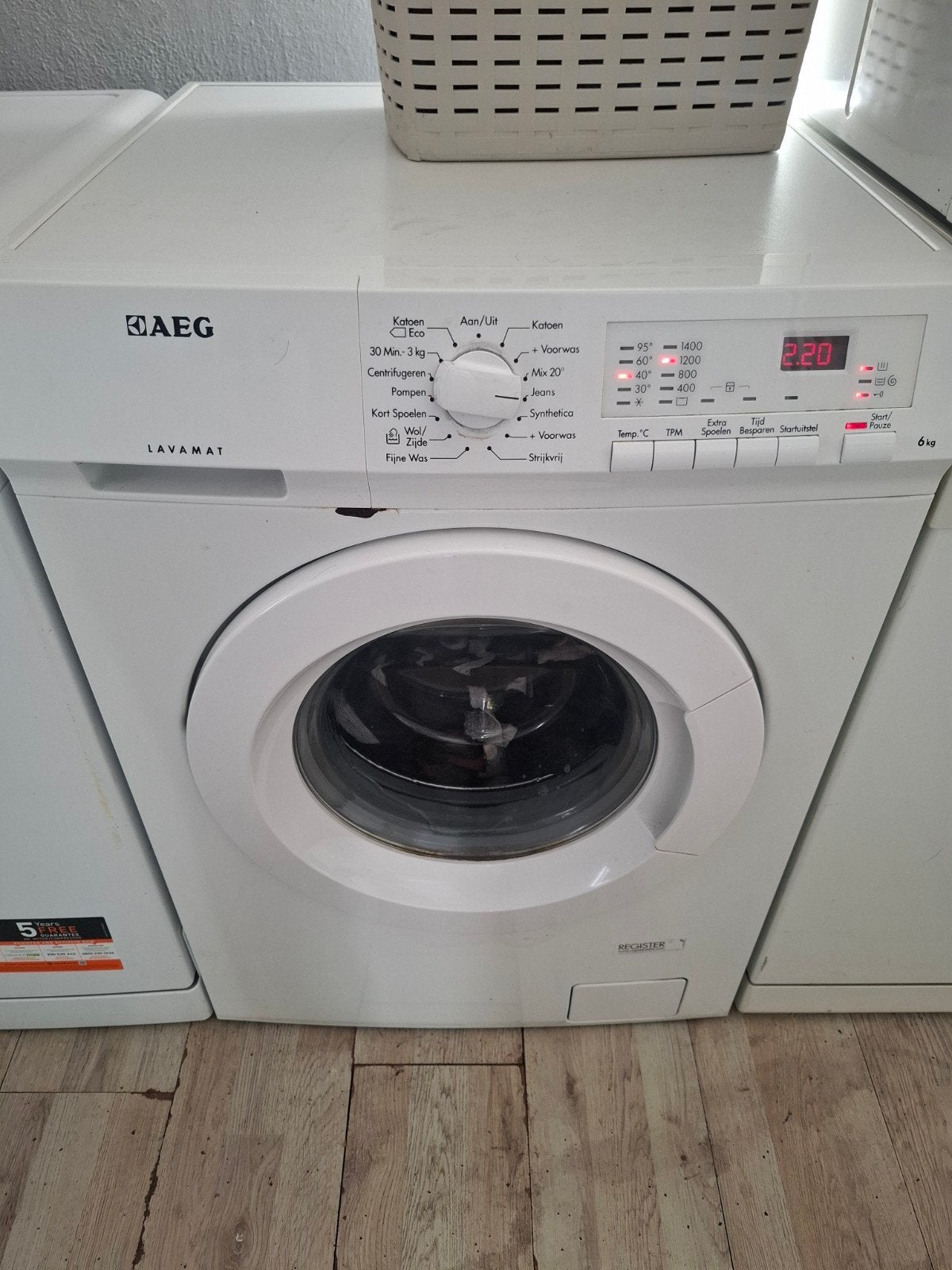 AEG Lavamat wasmachine - Digitaal en goed werkend, Ophalen, 1200 tot 1600 toeren, Gebruikt, 4 tot 6 kg