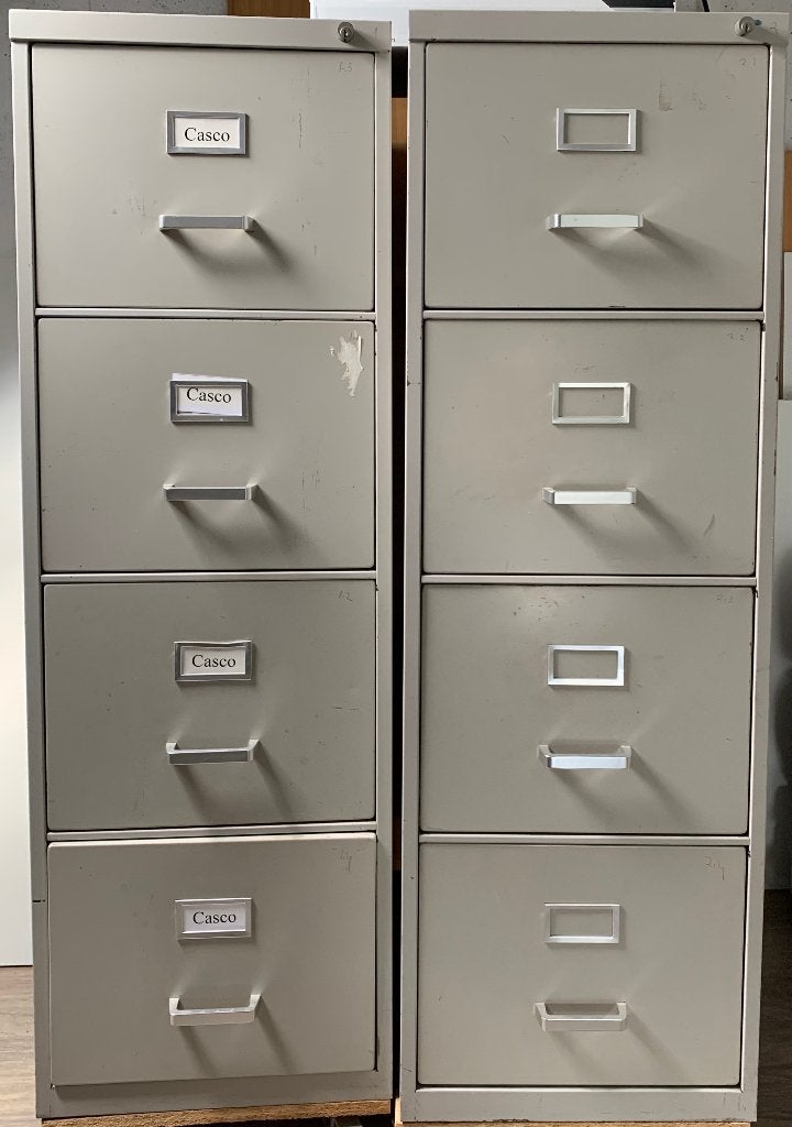 2x Vinted / Retro archiefkasten met 4 laden, Ophalen, Minder dan 50 cm, Gebruikt, Retro / vinted staal