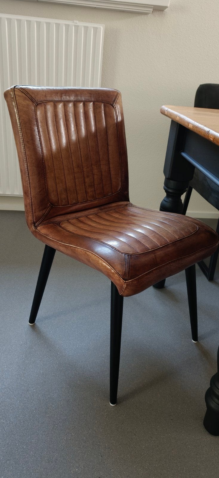 Leren eetkamerstoelen / stoelen, Ophalen, Gebruikt, Bruin, Leer