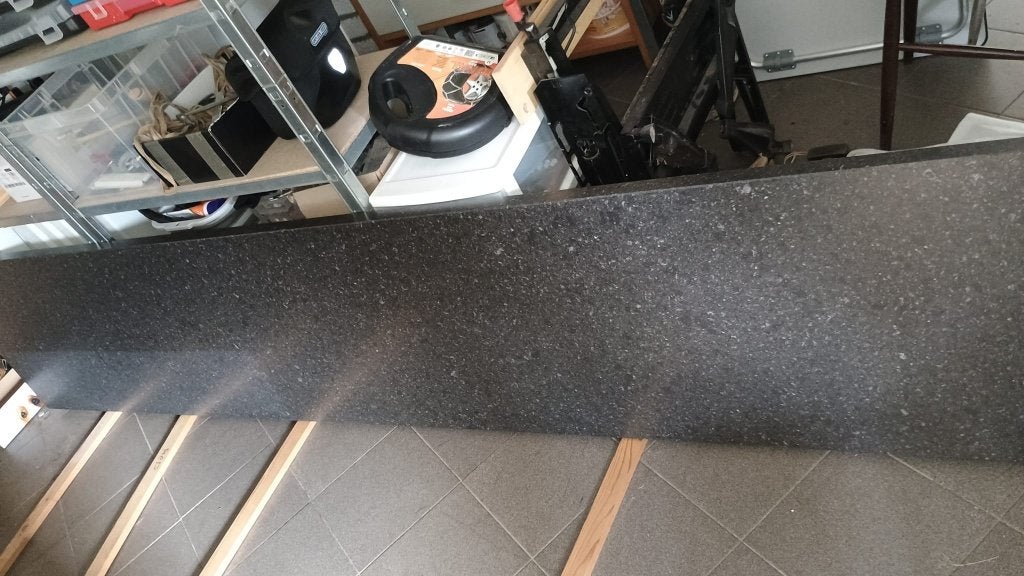 Aanrechtblad composiet 3 meter bij 60 cm, Ophalen, 200 cm of meer, Zwart, 50 tot 100 cm