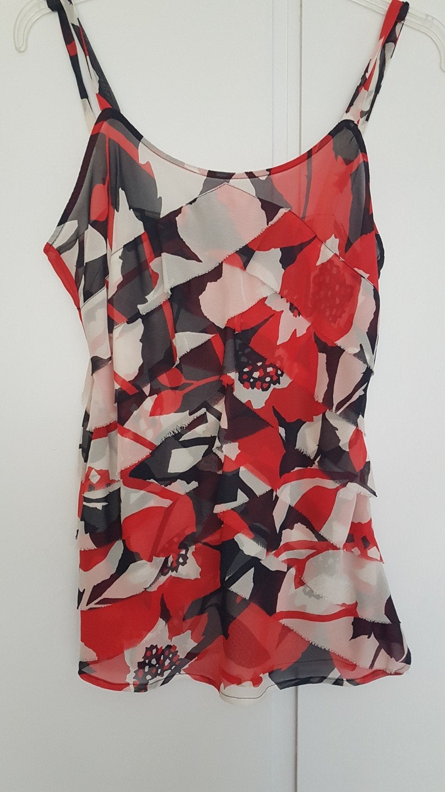 Nieuwe top rood zwart offwhite blouse Caroline Biss  38 / M, Ophalen of Verzenden, Nieuw, Maat 38/40 (M), Rood