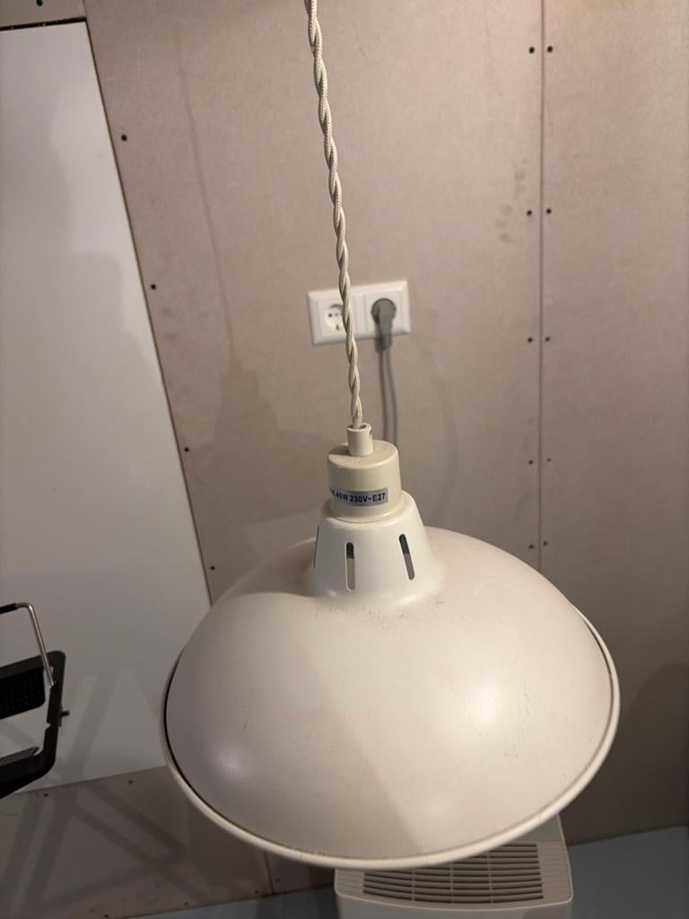Lichtgrijze hanglamp van Praxis (excl. lamp), Ophalen, Gebruikt, Metaal, Minder dan 50 cm