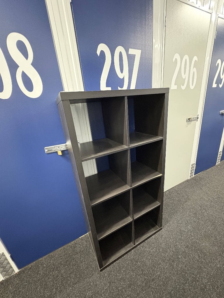 IKEA KALLAX vakkenkast zwartbruin 77  147 cm – 8 vakken, Ophalen, Gebruikt, 100 tot 150 cm, 50 tot 100 cm