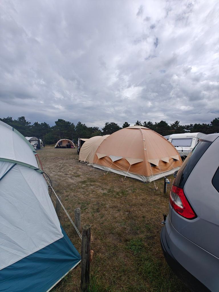 Karsten oppompbare tent type 400 - Groot familiemodel, Caravans en Kamperen, Tenten, meer dan 6, Gebruikt, Ophalen