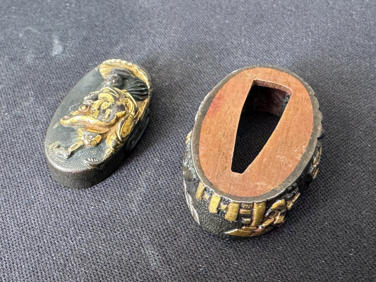 Antieke Japanse Fuchikashira Set – Vroege Edo, Ophalen of Verzenden, Overige soorten, Azië, Zwaard of Sabel