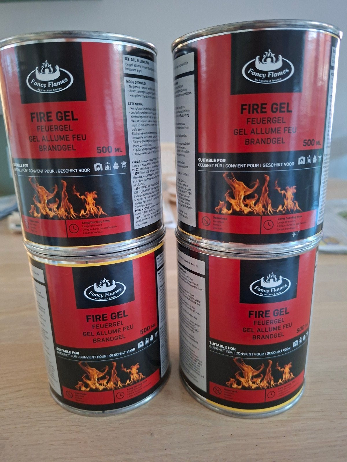 Fancy Flames Fire Gel - 4x 500ml Brandgel voor Haarden, Ophalen