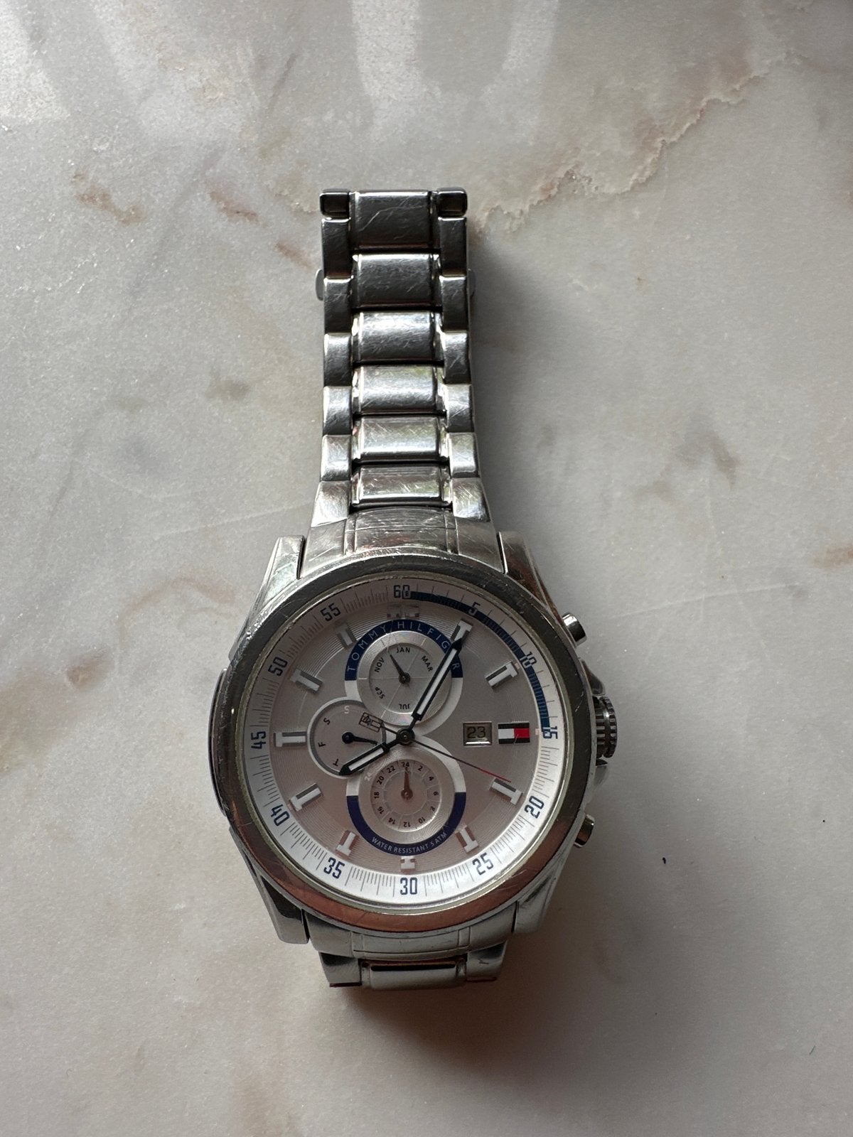 Tommy Hilfiger herenhorloge - Gebruikt, Overige merken, Gebruikt, Staal, Polshorloge