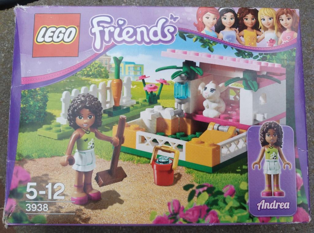 Legoset 3938: Andrea's konijnenhok. Compleet, Lego, Friends, Ophalen of Verzenden, Zo goed als nieuw