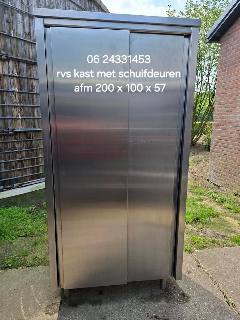 Vol rvs opbergkast met 3 legplanken ( VERKOCHT), Doe-het-zelf en Verbouw, Ophalen, Zo goed als nieuw, 70 tot 120 cm
