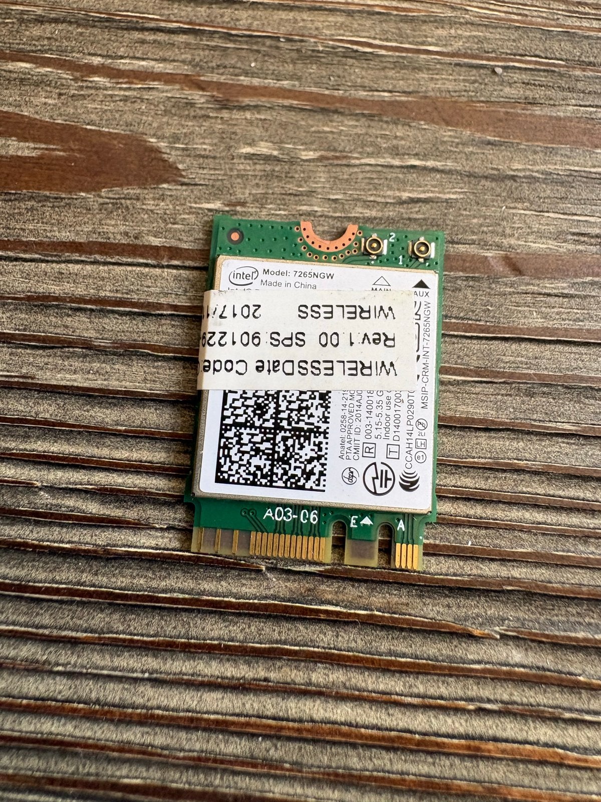 Intel Dual Band Wireless-AC 7265NGW WiFi + Bluetooth, Ophalen of Verzenden, Gebruikt