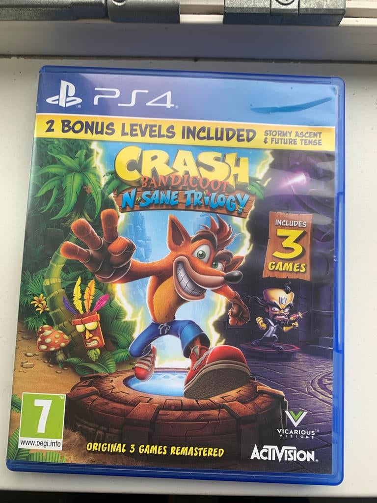 Crash Bandicoot N. Sane Trilogy PS4 - 3 games in 1!, Spelcomputers en Games, 1 speler, Ophalen of Verzenden, Zo goed als nieuw