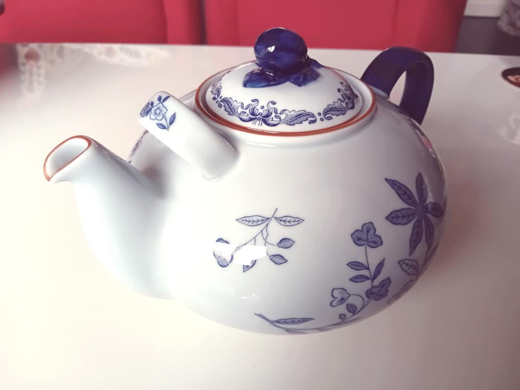 Rorstrand Ostindia zeldzame grote porseleinen theepot 2L, Ophalen of Verzenden, Zo goed als nieuw, Overige stijlen, Kop(pen) en/of Schotel(s)