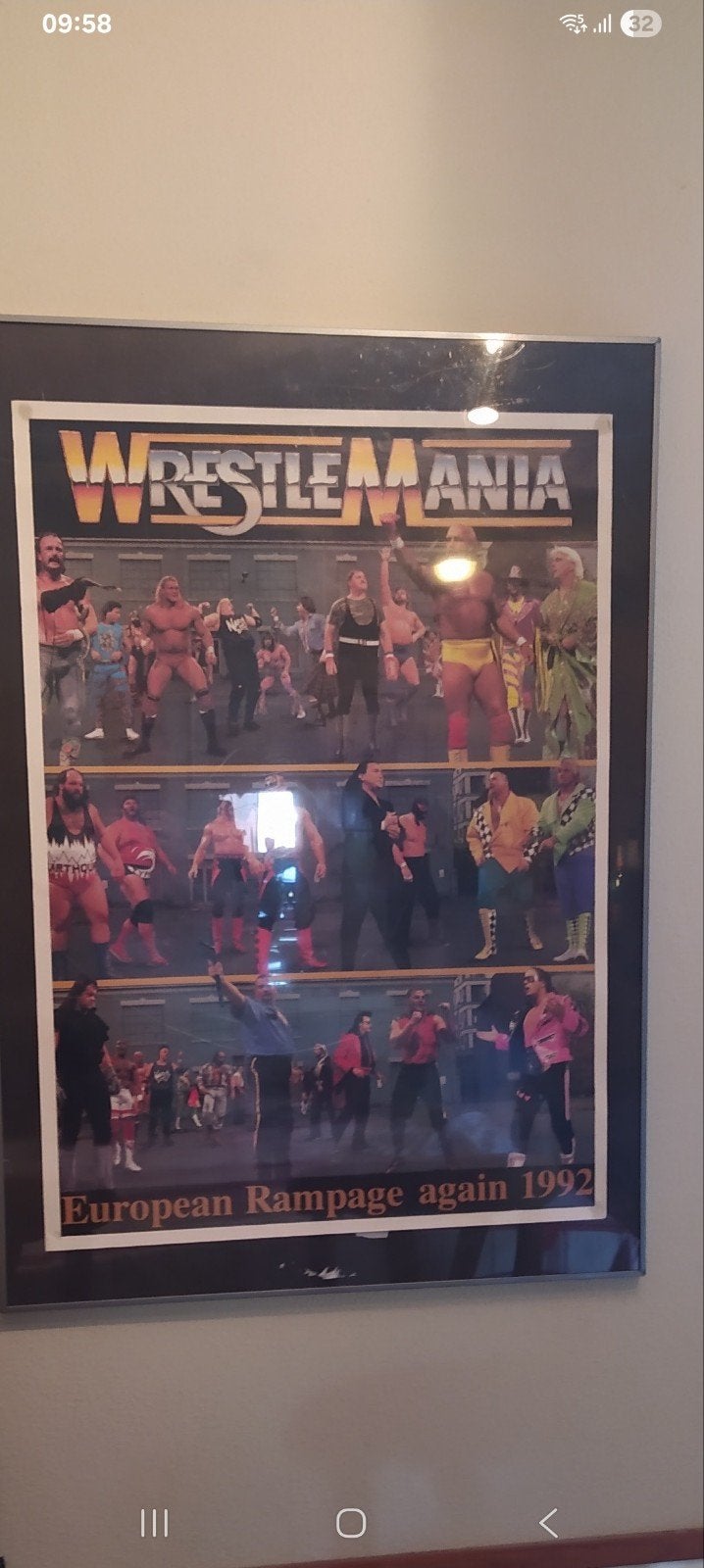 WWE European Rampage Tour 1992 Poster, Met lijst, Ophalen of Verzenden, Sport, A1 t/m A3