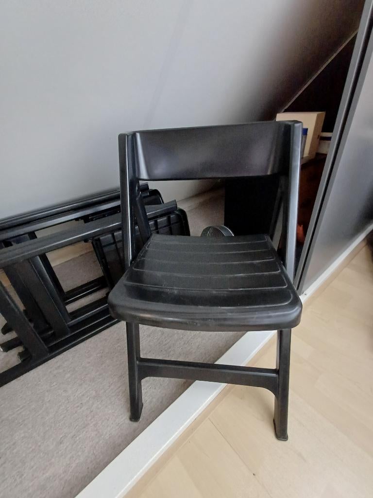 Tuinstoelen stapelbaar zes suks, Tuin en Terras, Ophalen, Gebruikt, Metaal, Stapelbaar