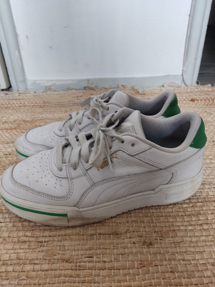 Puma heren sneakers wit / groen, Puma, Wit, Ophalen of Verzenden, Sneakers of Gympen