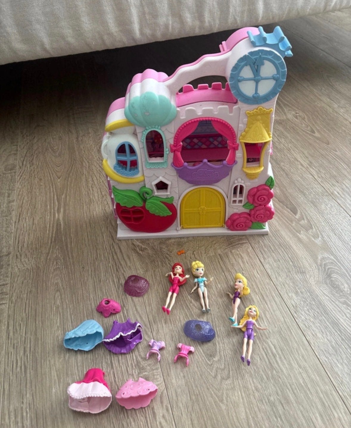 Disney Princess Meeneem Kasteel Mini met Poppetjes, Ophalen of Verzenden, Gebruikt, Overige typen