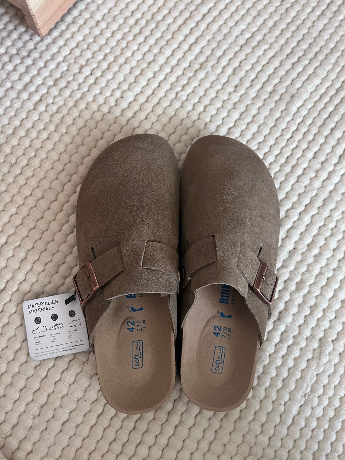Nieuwe Birkenstock Clogs Taupe Maat 42 - Zacht Voetenbed, Ophalen of Verzenden, Nieuw, Bruin, Sandalen of Muiltjes