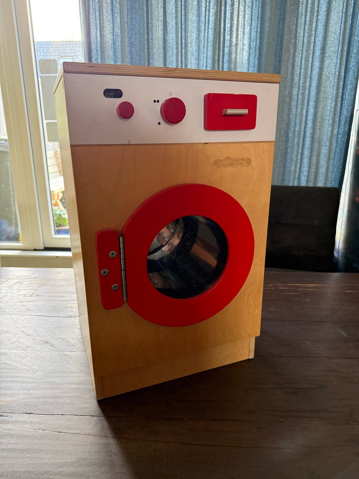 Houten speelgoed wasmachine voor kinderen, Ophalen, Gebruikt, Jongen of Meisje