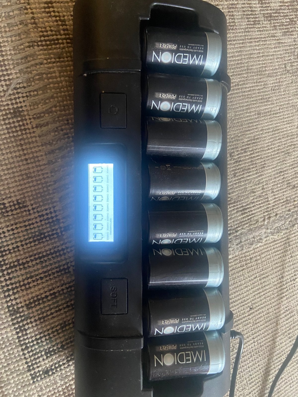 Batterij en lader, Caravans en Kamperen, Zaklampen, Ophalen of Verzenden, Zo goed als nieuw, Batterij