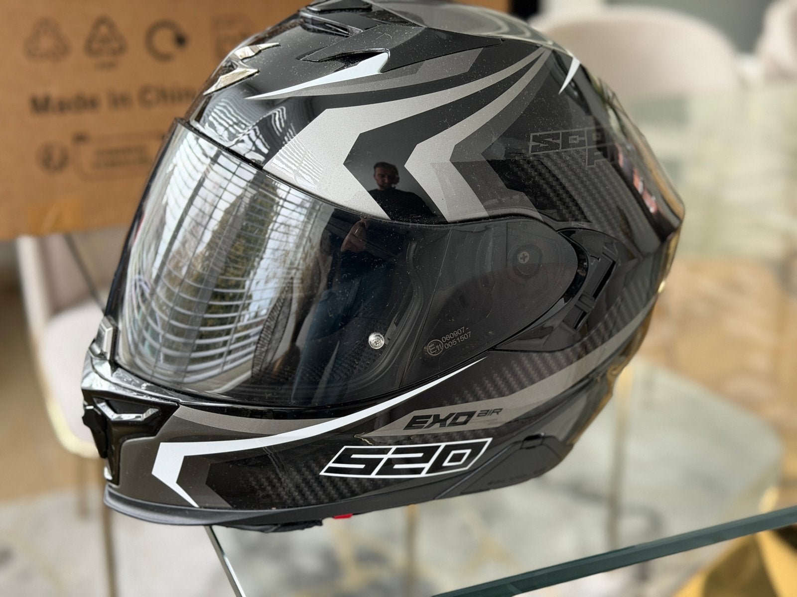Scorpion EXO-520 Air Integraalhelm - Zwart/Grijs maat L, Motoren, M, Heren, Integraalhelm, Tweedehands