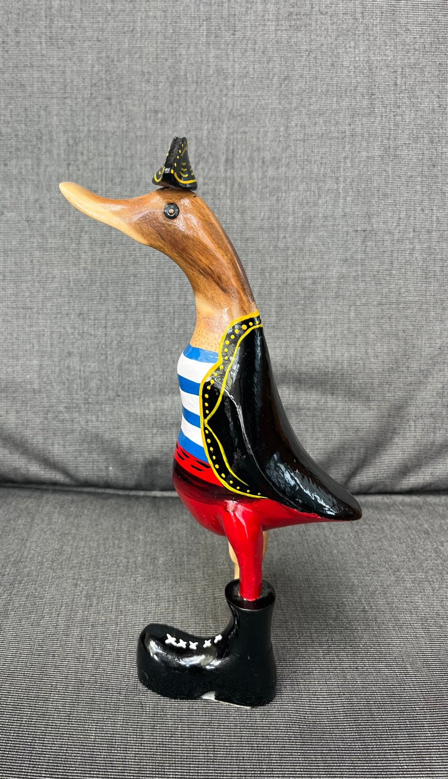 Design Kapitein Haak Eend Beeldje . Nieuw. Hout, Ophalen of Verzenden, Nieuw, Dier