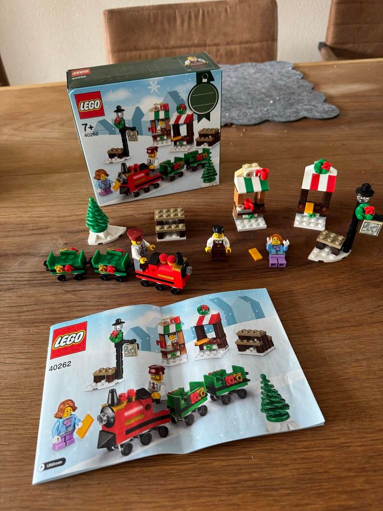 Lego 40262 Kersttrein compleet met doos en boekje, Gebruikt, Overige thema's, Lego, Ophalen of Verzenden